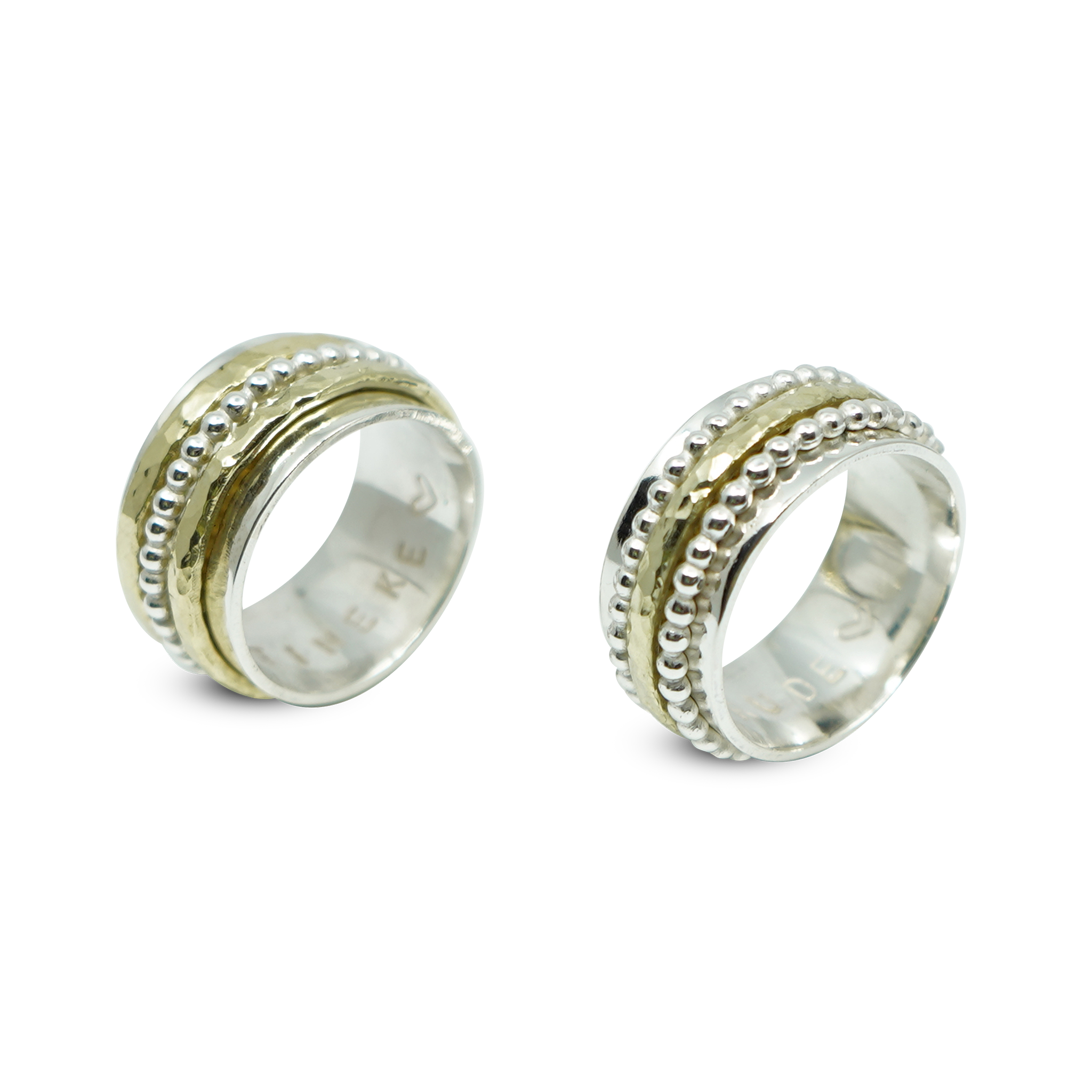 TROUWRINGEN 14K GOUD EN STERLING ZILVER