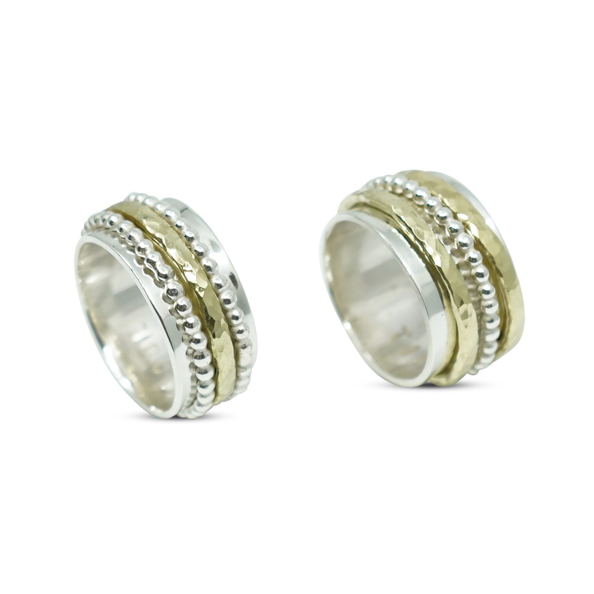 TROUWRINGEN 14K GOUD EN STERLING ZILVER