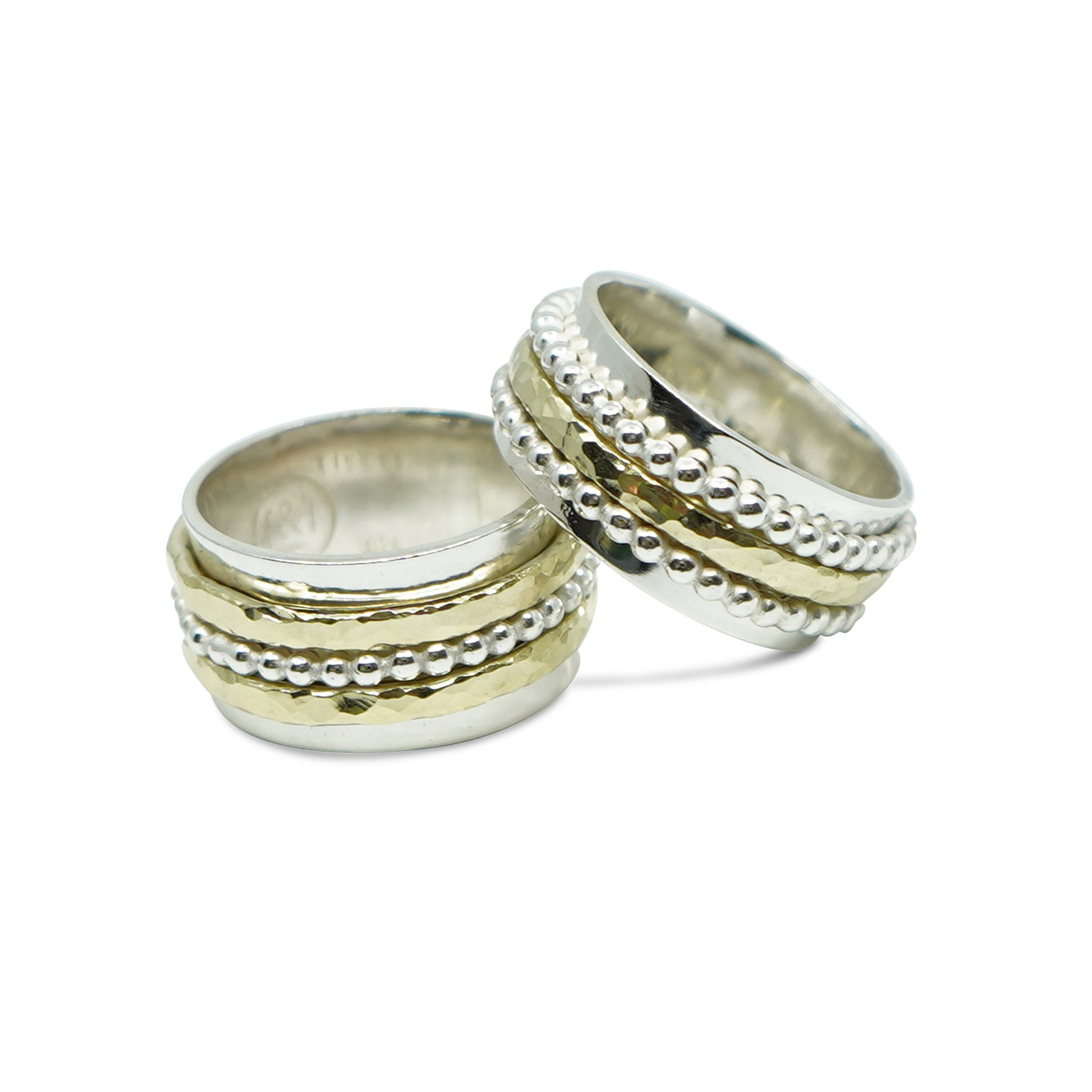 TROUWRINGEN 14K GOUD EN STERLING ZILVER
