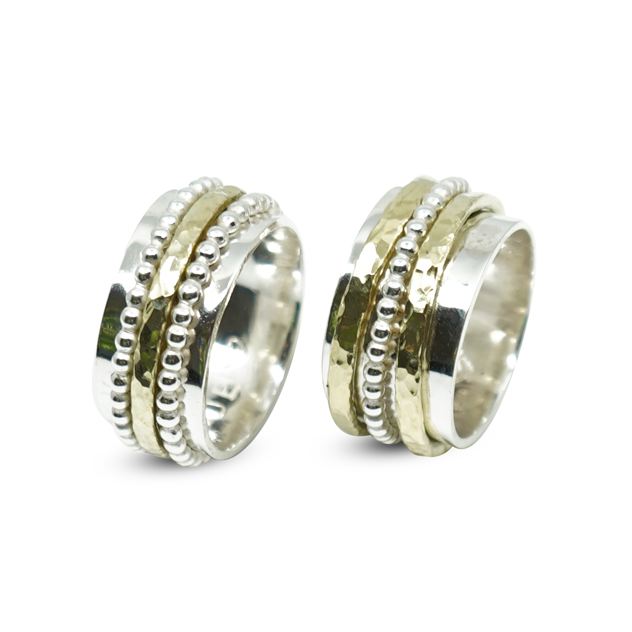 TROUWRINGEN 14K GOUD EN STERLING ZILVER