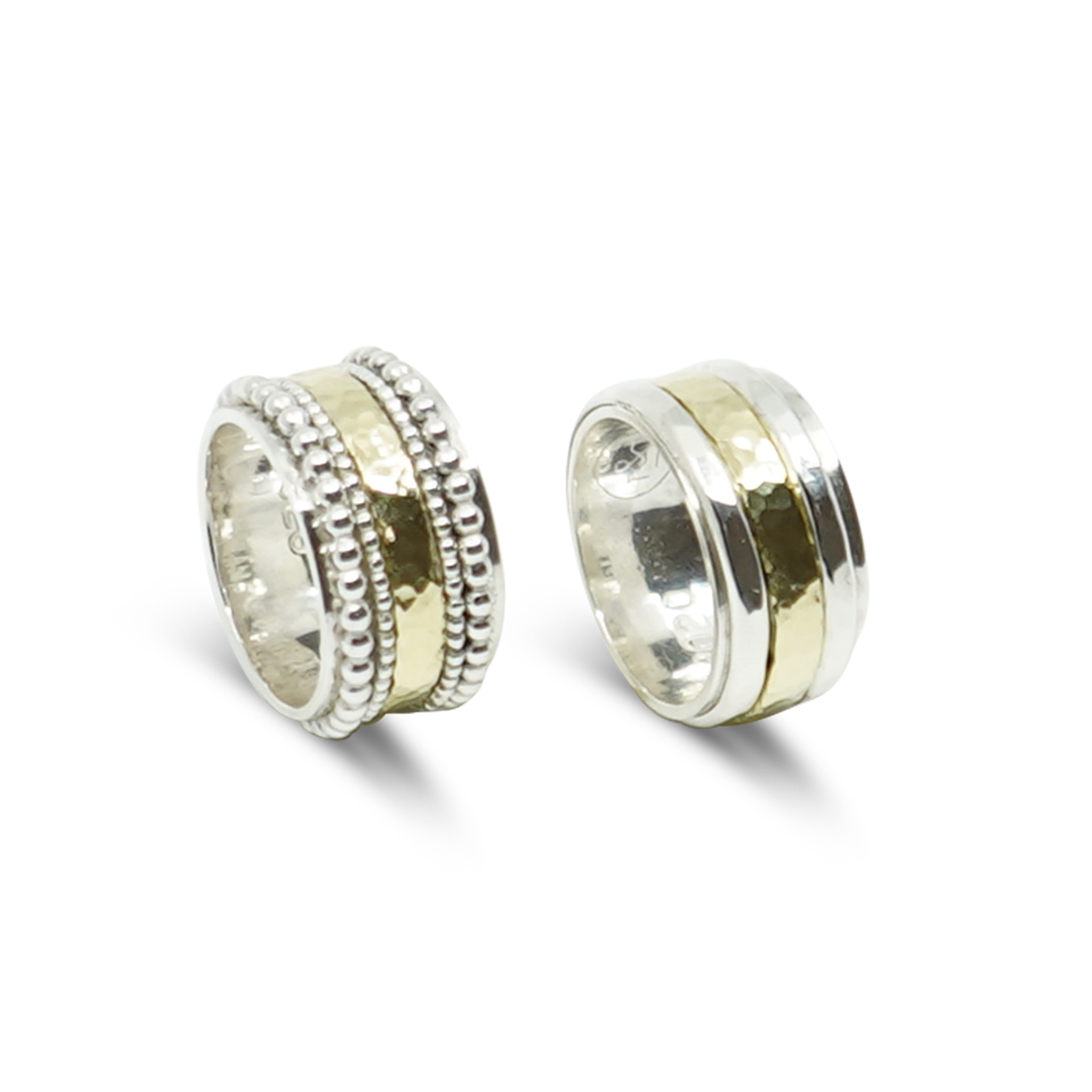 GOUD EN ZILVER STATEMENT TROUWRINGEN MET INSCRIPTIE