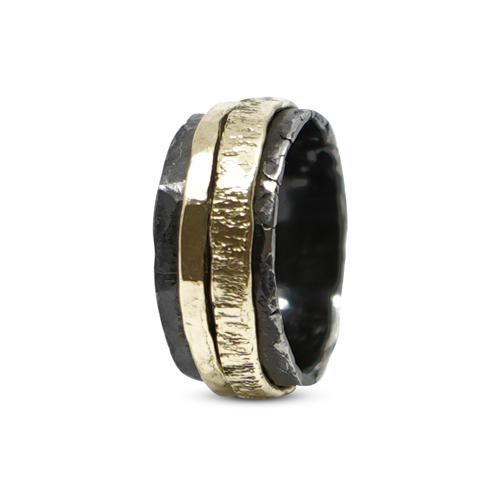 ZIRKONIUM RING MET OUD GOUD
