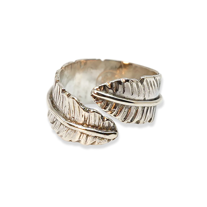 Open bewerkte ring van sterling zilver