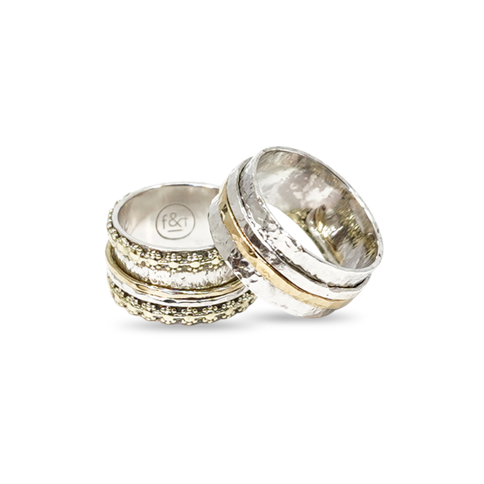 Spinning trouwringen goud en zilver