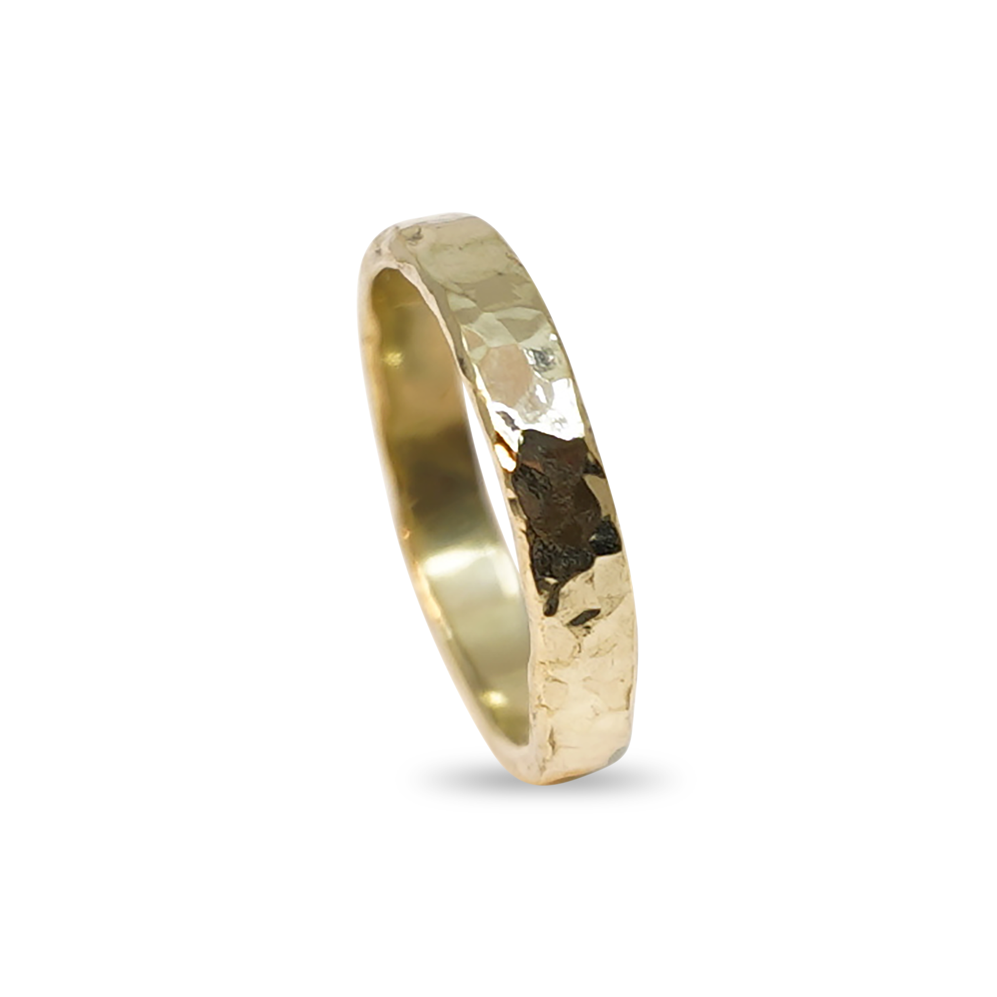 14K GOUDEN RING GEHAMERD