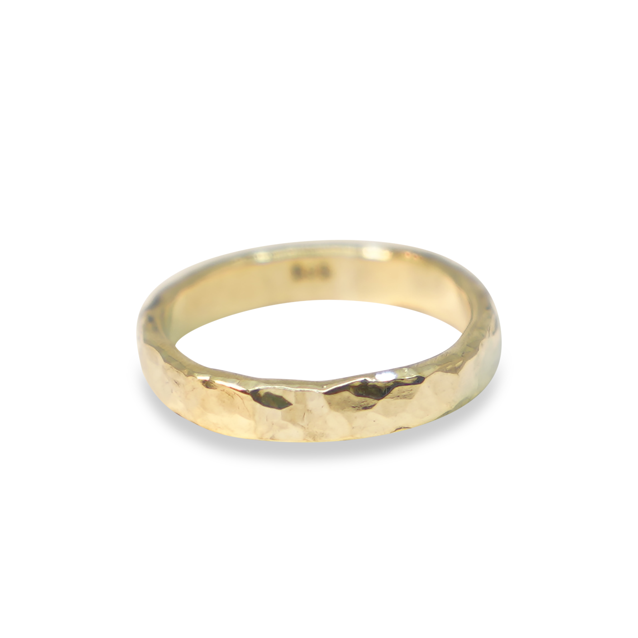 14K GOUDEN RING GEHAMERD