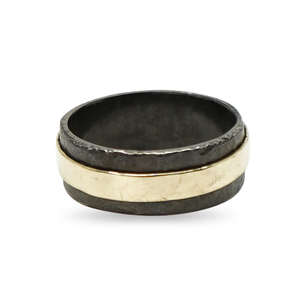 ZIRKONIUM RING MET GOUD