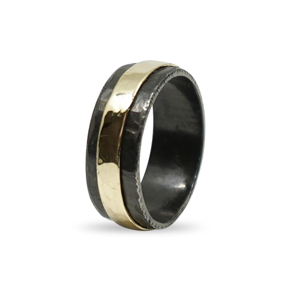 ZIRKONIUM RING MET GOUD