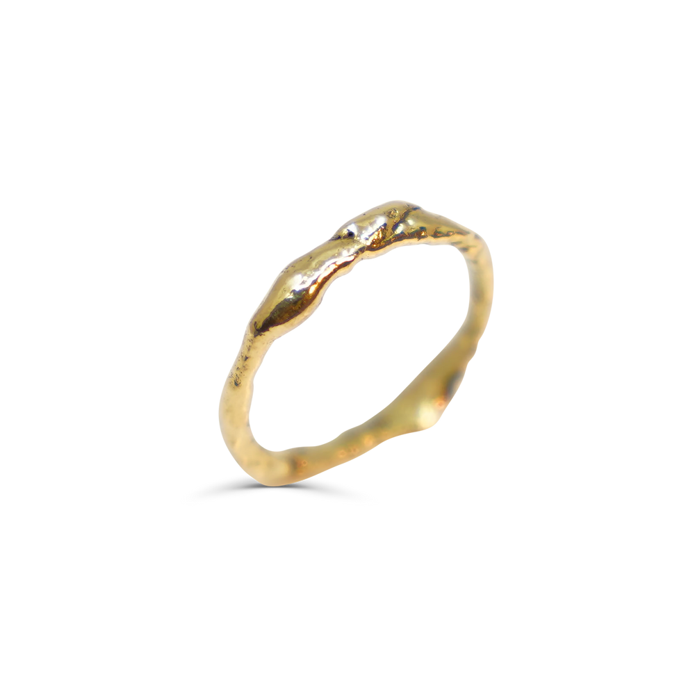 ORGANISCHE 18 KARAAT GOUDEN RING