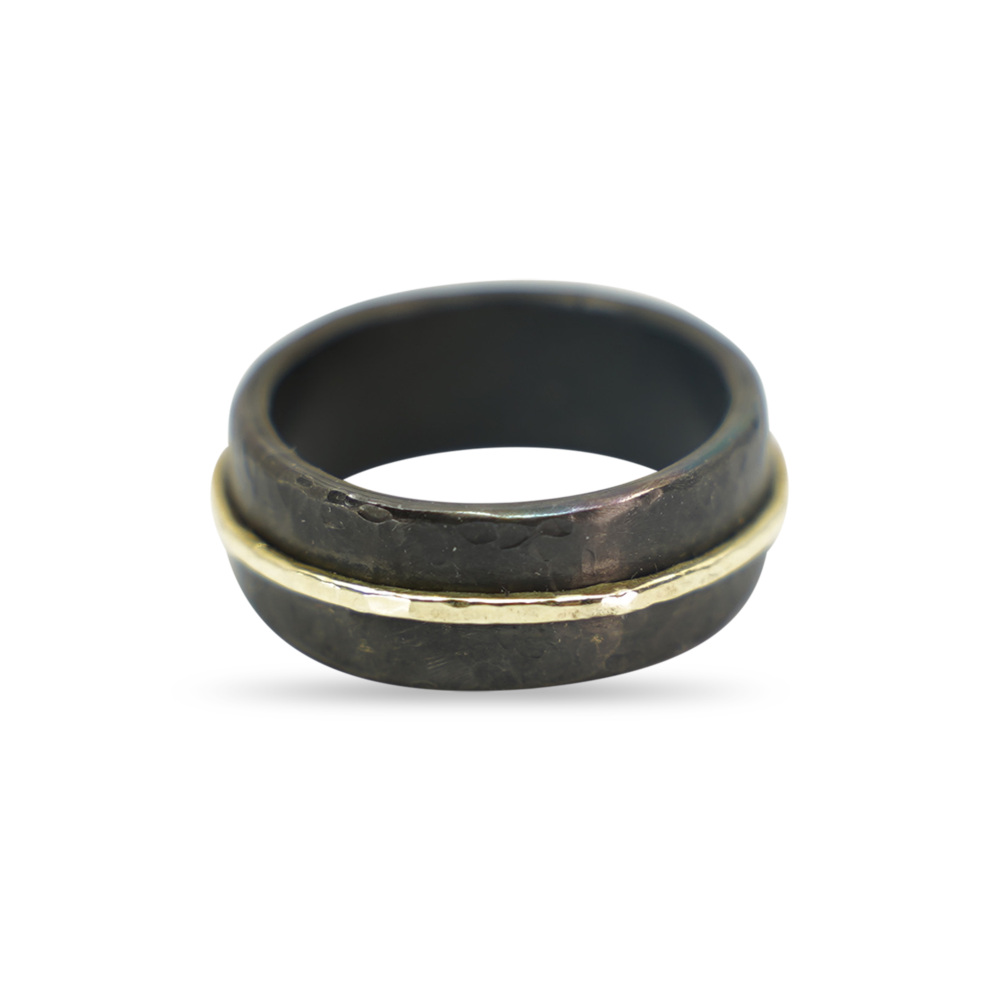 Zirkonium met smal 14K ringetje