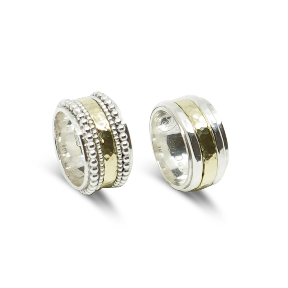 GOUD EN ZILVER STATEMENT TROUWRINGEN MET INSCRIPTIE